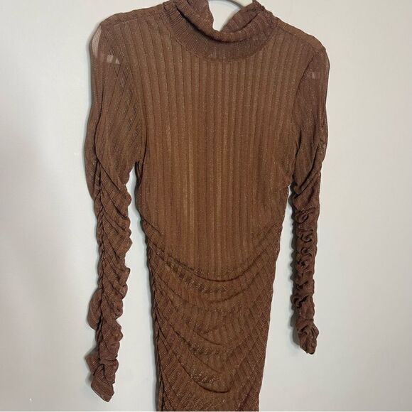 Camila Coelho Joelle Midi Dress in Brown Flawed - Picture 9 of 15